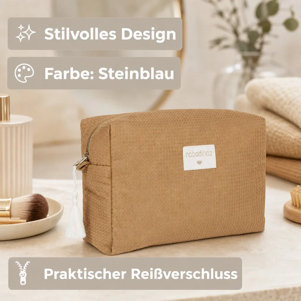 Nobodinoz Diva Wasserdichte Kosmetiktasche Caramel