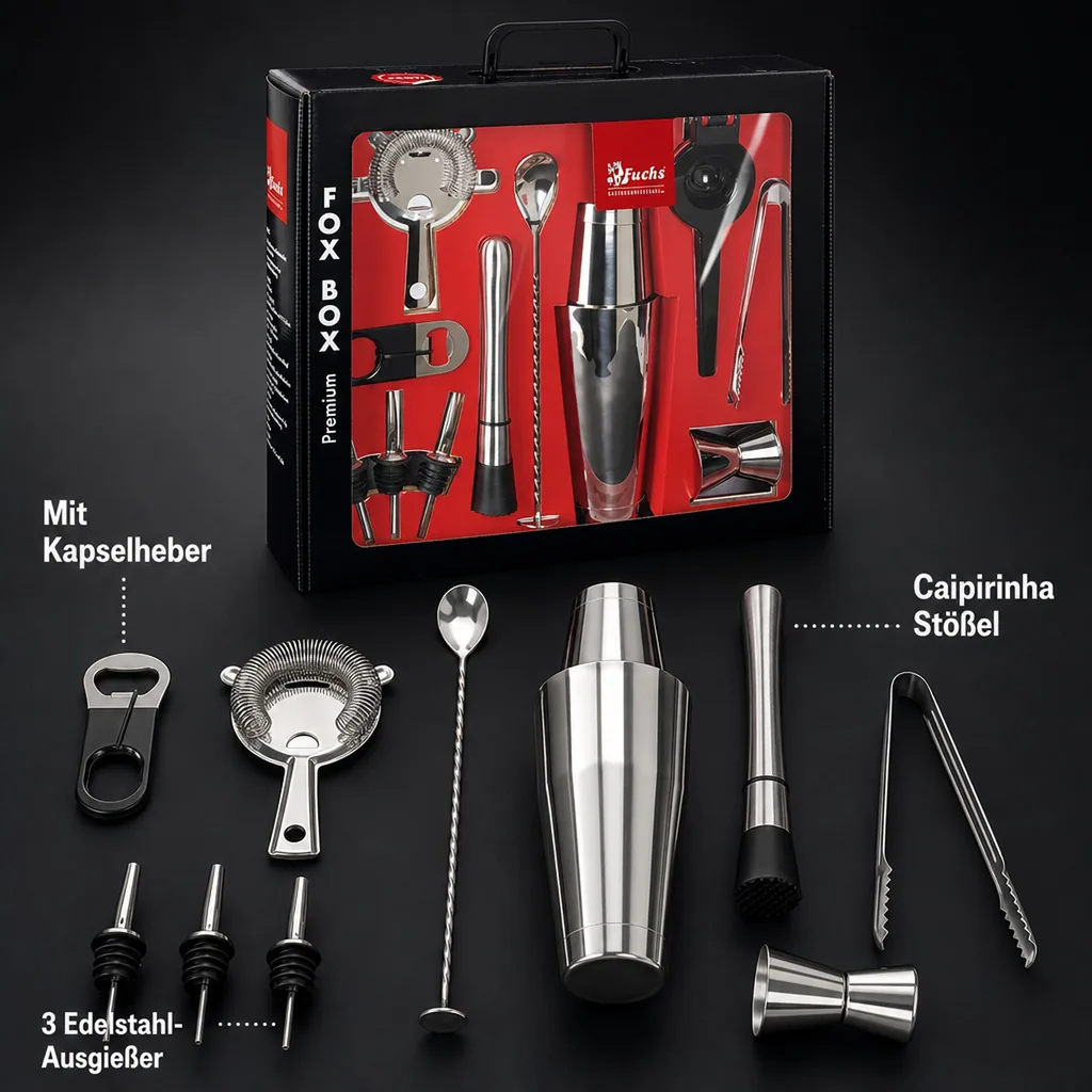 Cocktail-Set - Fox Box, 12tlg.