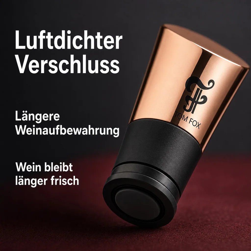 Weinstopfen, Weinflaschenverschluss - le Noble closure CU, Kupfer-Optik