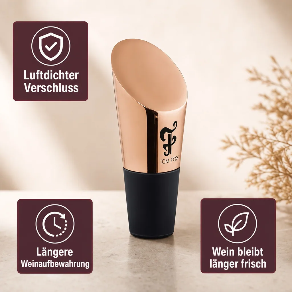 Weinstopfen, Weinflaschenverschluss - le Noble closure CU, Kupfer-Optik
