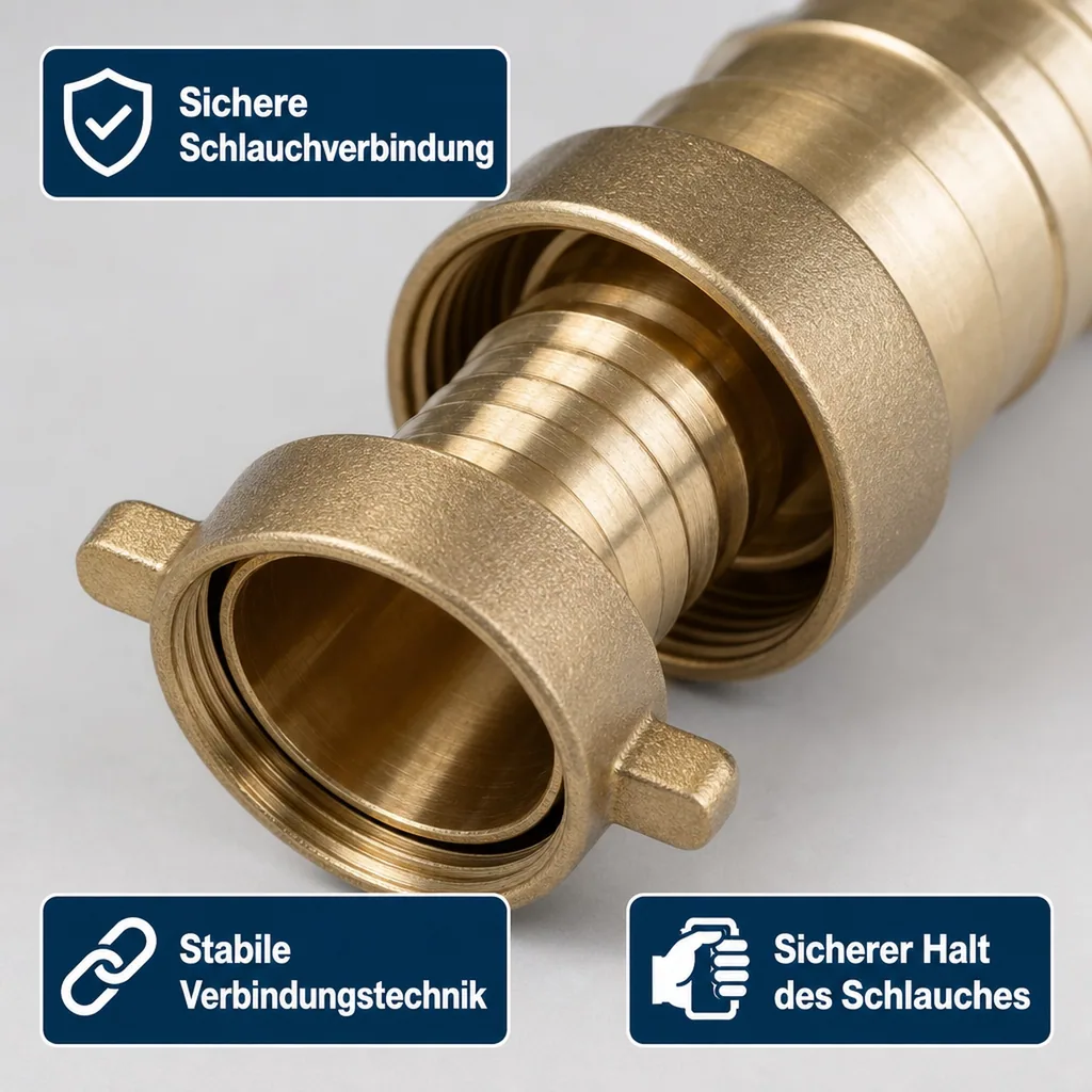 2/3 Schlauchverschraubung Messing 2" IG - 50 mm