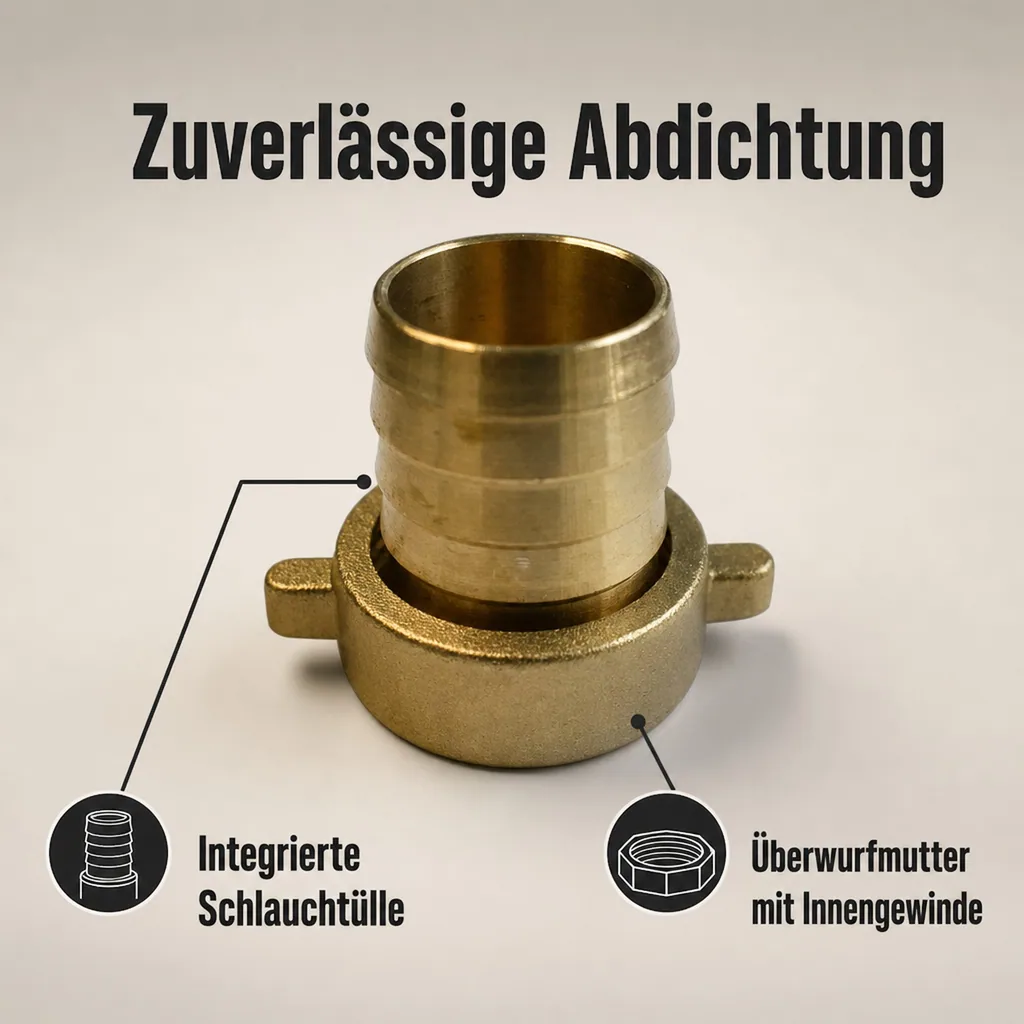 2/3 Schlauchverschraubung Messing 2" IG - 50 mm