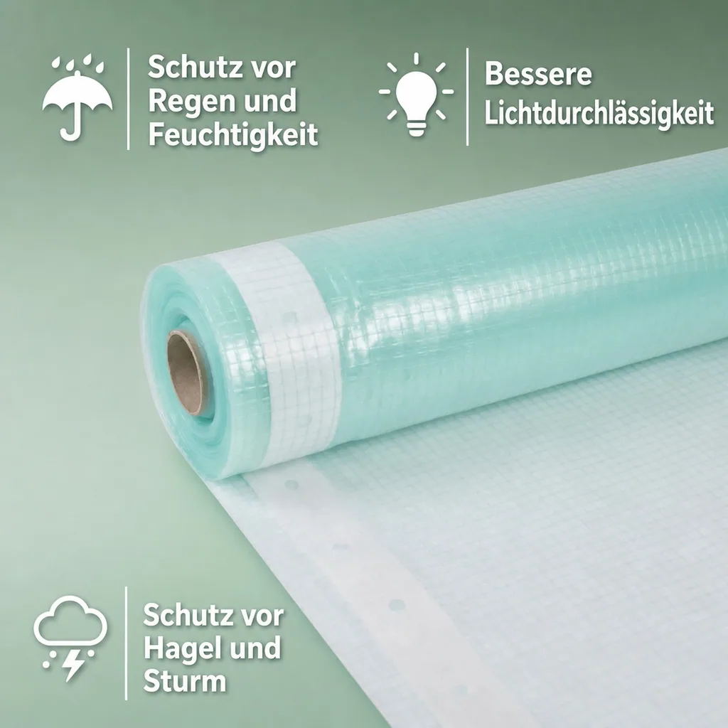 Gitterfolie, Gewächshausfolie, 2 Breite x 22 Meter