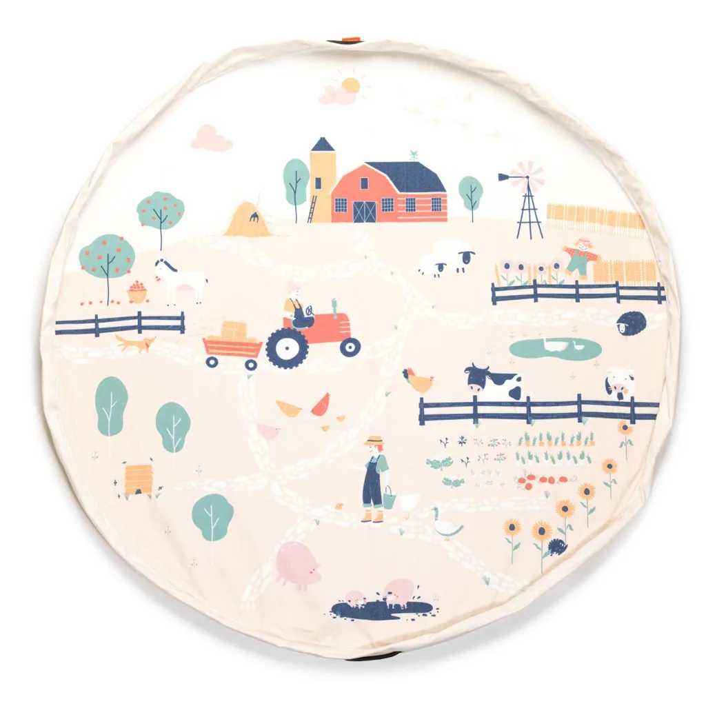 Play&Go Spielzeugsack, Spielzeugkorb, Spielzeug aufbewahrungstasche, Farbe: Bauernhof