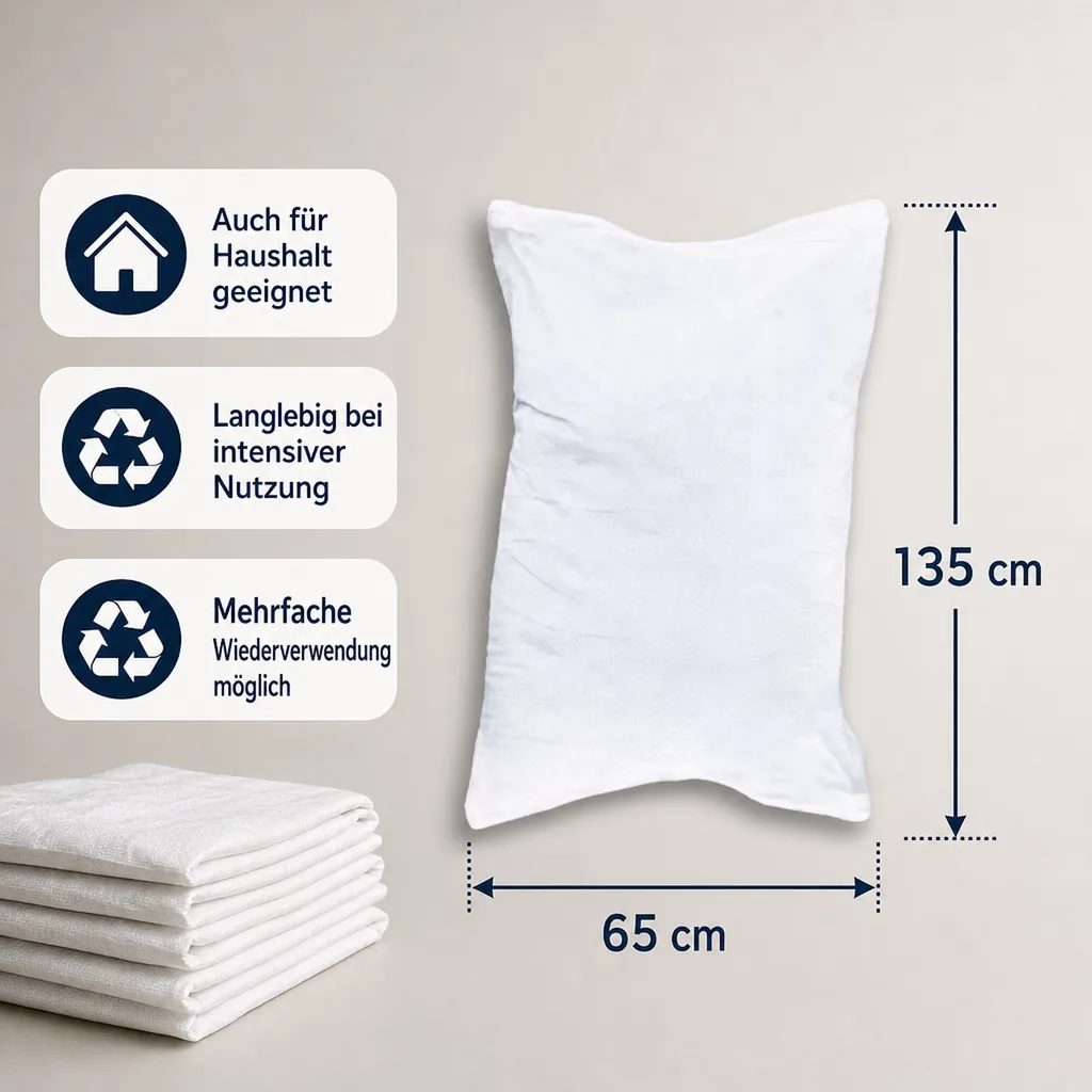 Gewebesack, PP 65x135cm, weiß, Schuttsack, Bauschuttsack