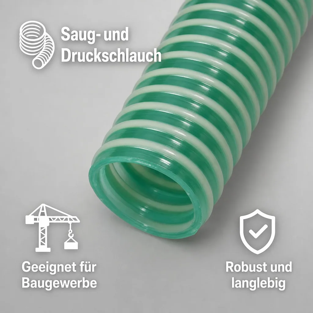 Druckschlauch 25mm, Saug Druckschlauch, 10 Meter, flexibel, Poolschlauch