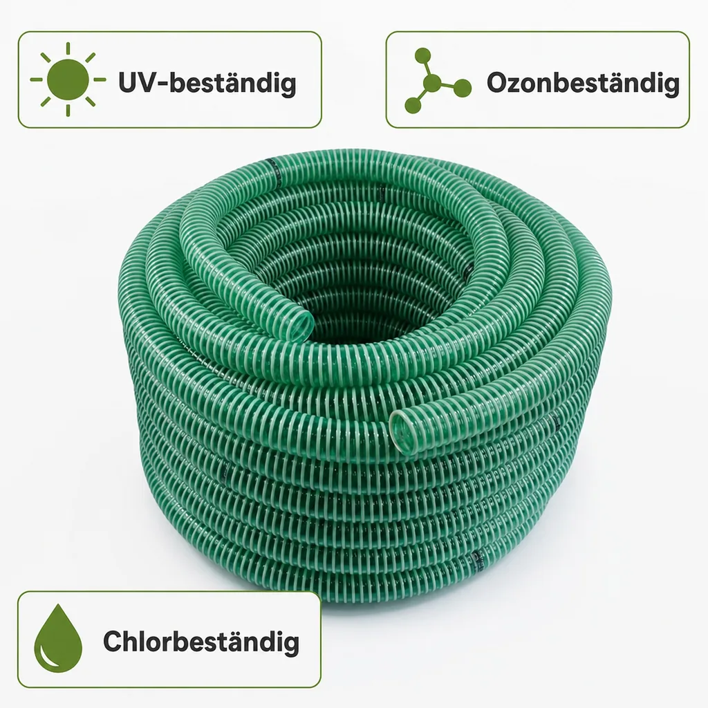 Druckschlauch 25mm, Saug Druckschlauch, 3 Meter, Pool, Teich, Industrie