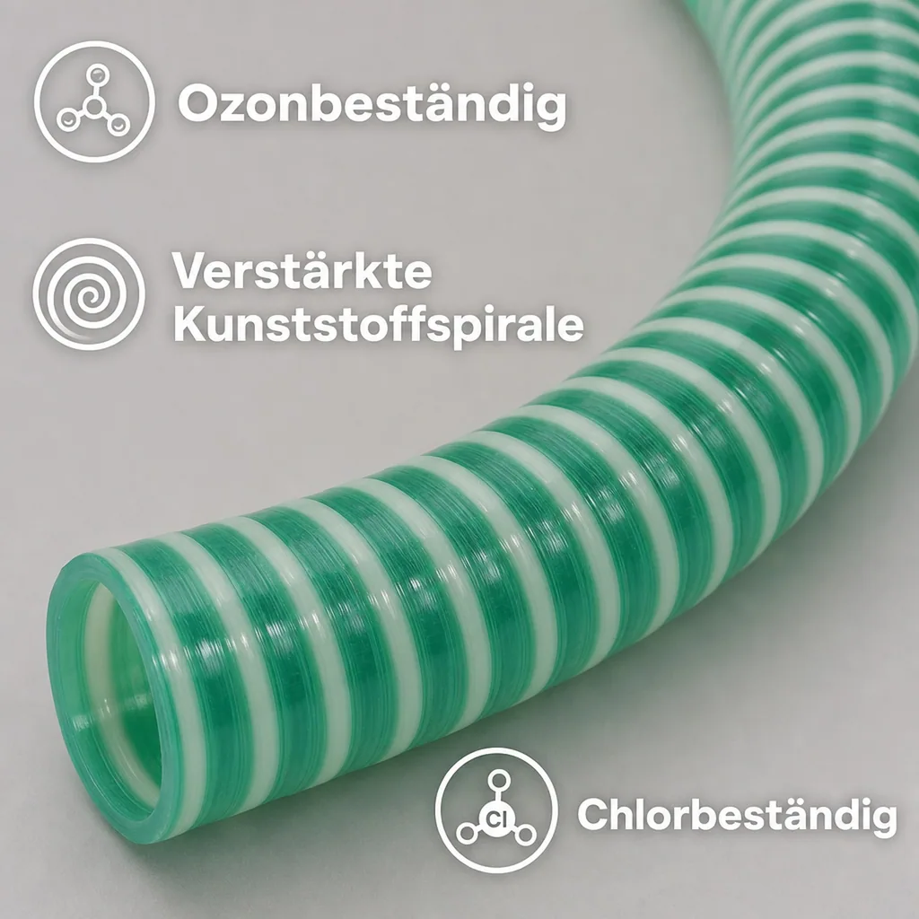 Druckschlauch 25mm, Saug Druckschlauch, 7 Meter, Pool, Teich, Garten, Bewässerungsschlauch