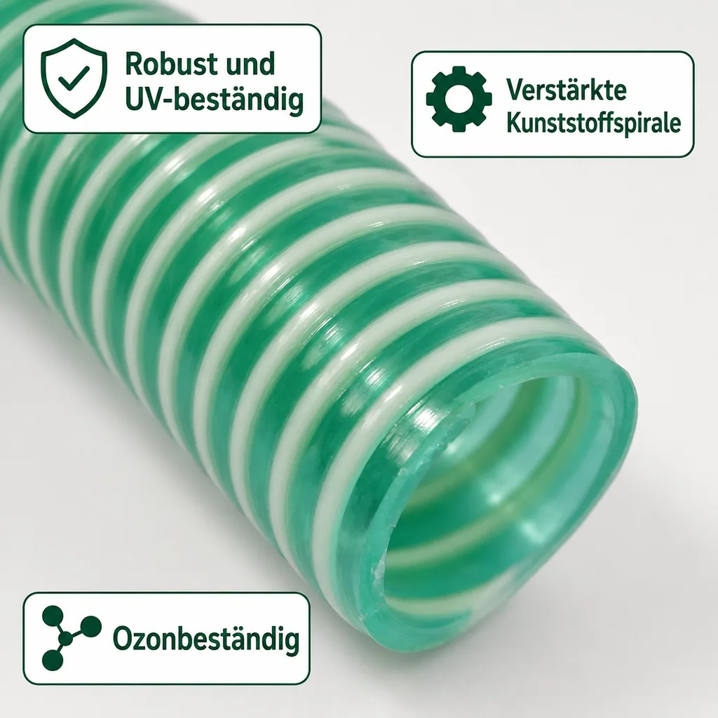 Druckschlauch 25mm, Saug Druckschlauch, 5 Meter, Pool, Teich, Bewässerung