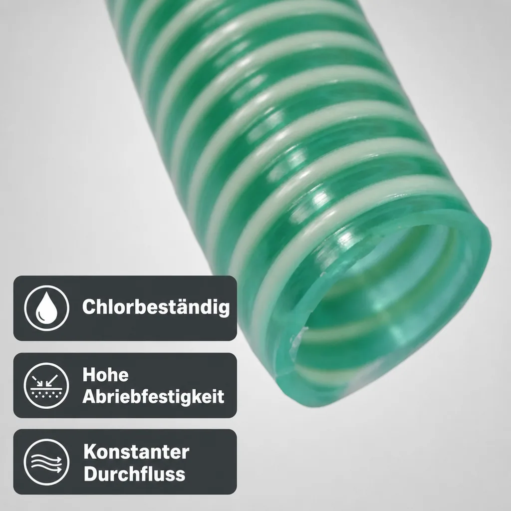 Druckschlauch 25mm, Saug Druckschlauch, 5 Meter, Pool, Teich, Bewässerung
