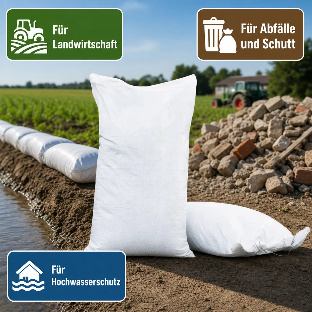 PP Gewebesack Sandsack 40cm x 60cm m. Bindeband