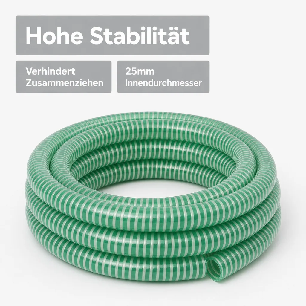 Druckschlauch 25mm, Saug Druckschlauch 1 Zoll, 10m, Pool, Teich