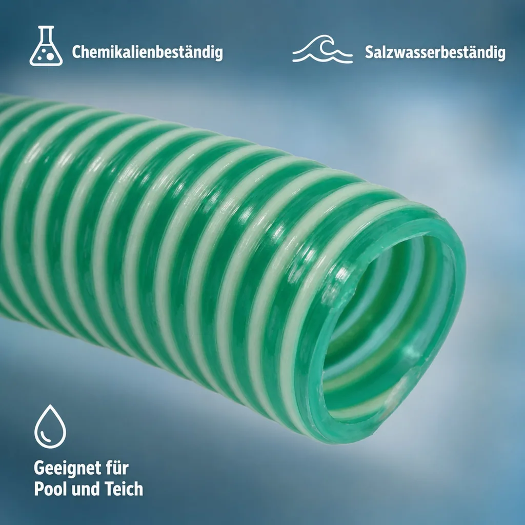 Saugdruckschlauch 25mm, flexibel, 5m - Poolschlauch, Teichschlauch