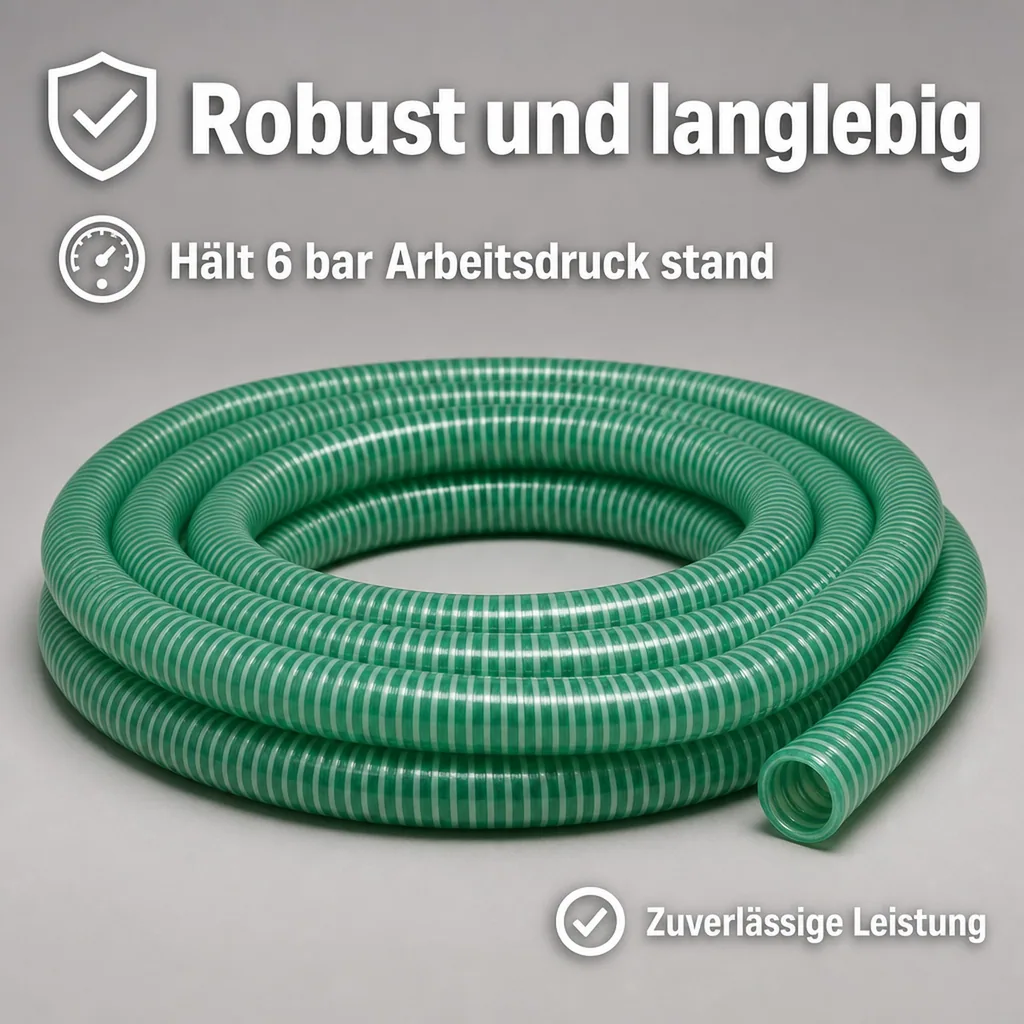 Druckschlauch 25mm, Saug Druckschlauch 6m, Poolschlauch, Teichschlauch