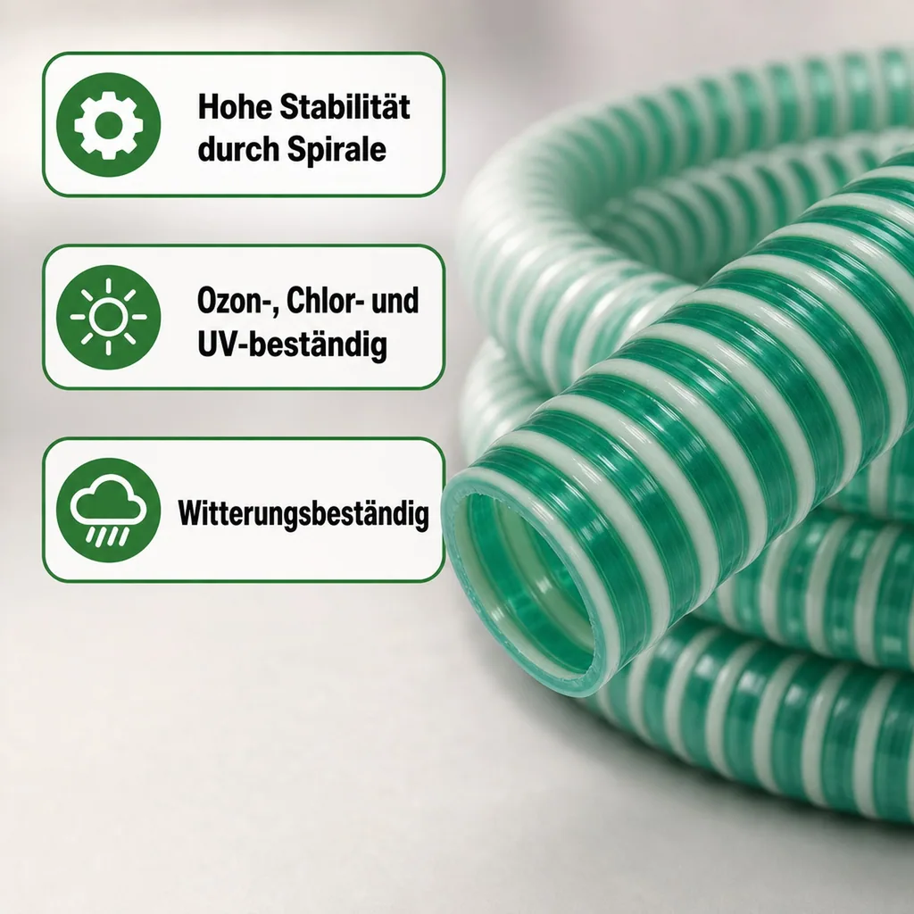Druckschlauch 25mm, Saug Druckschlauch 6m, Poolschlauch, Teichschlauch