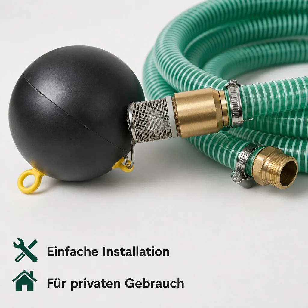 Schwimmende Entnahme, Saug Druckschlauch 1 Zoll Set, Saugschlauch 15m