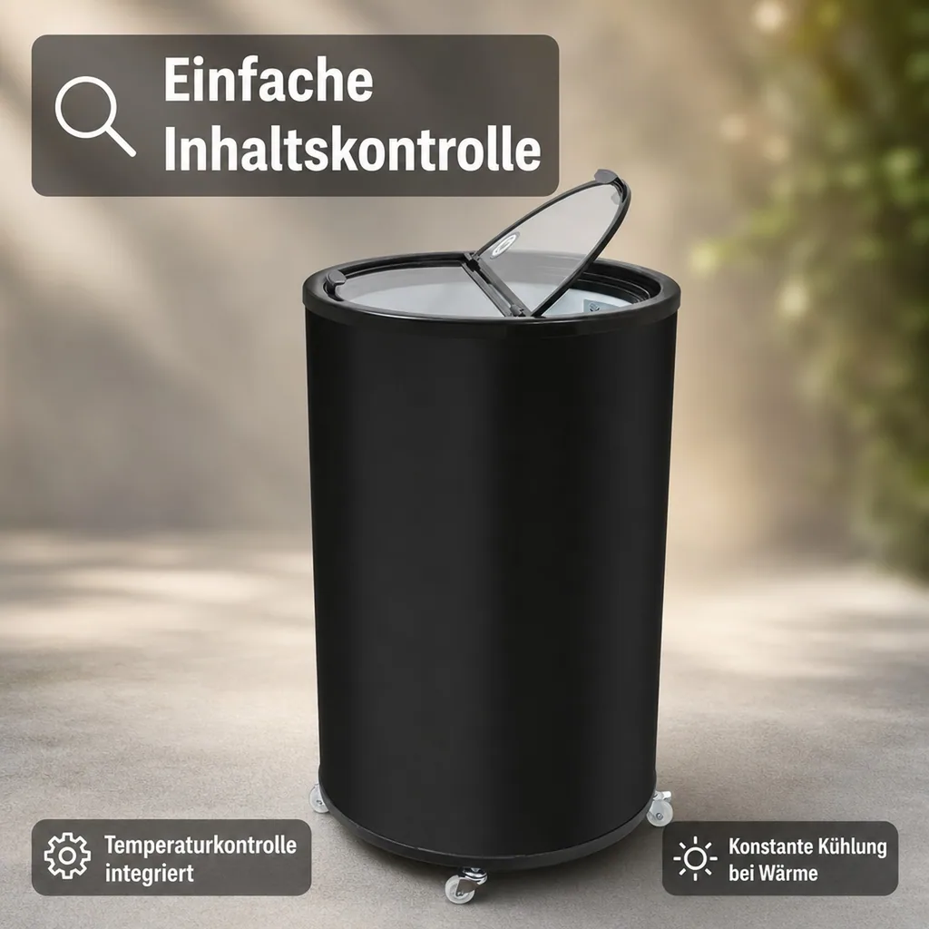 Party Cooler, Kühltonne, schwarz