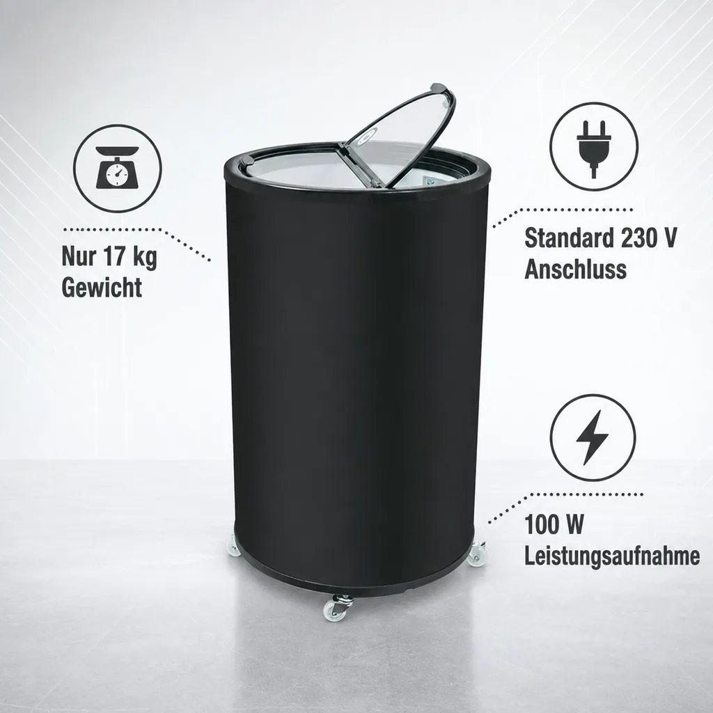 Party Cooler, Kühltonne, schwarz