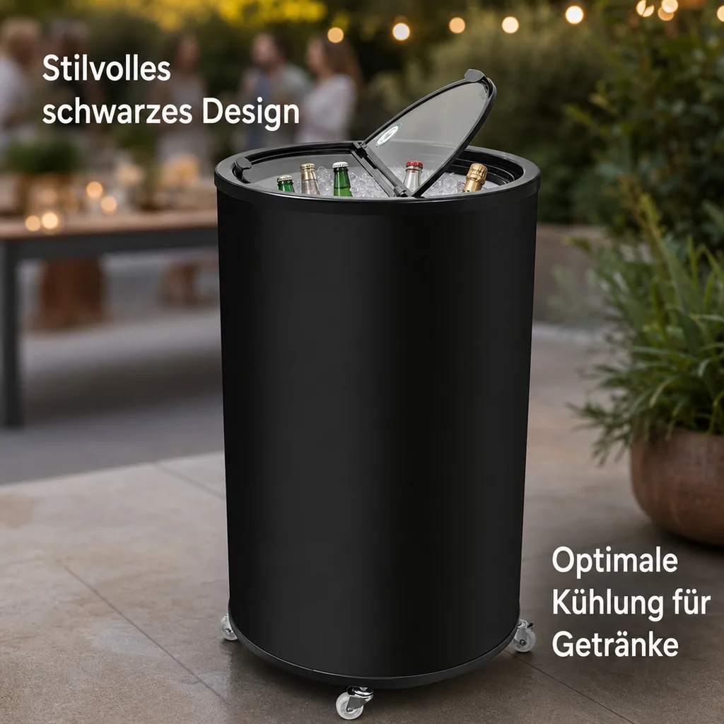Party Cooler, Kühltonne, schwarz