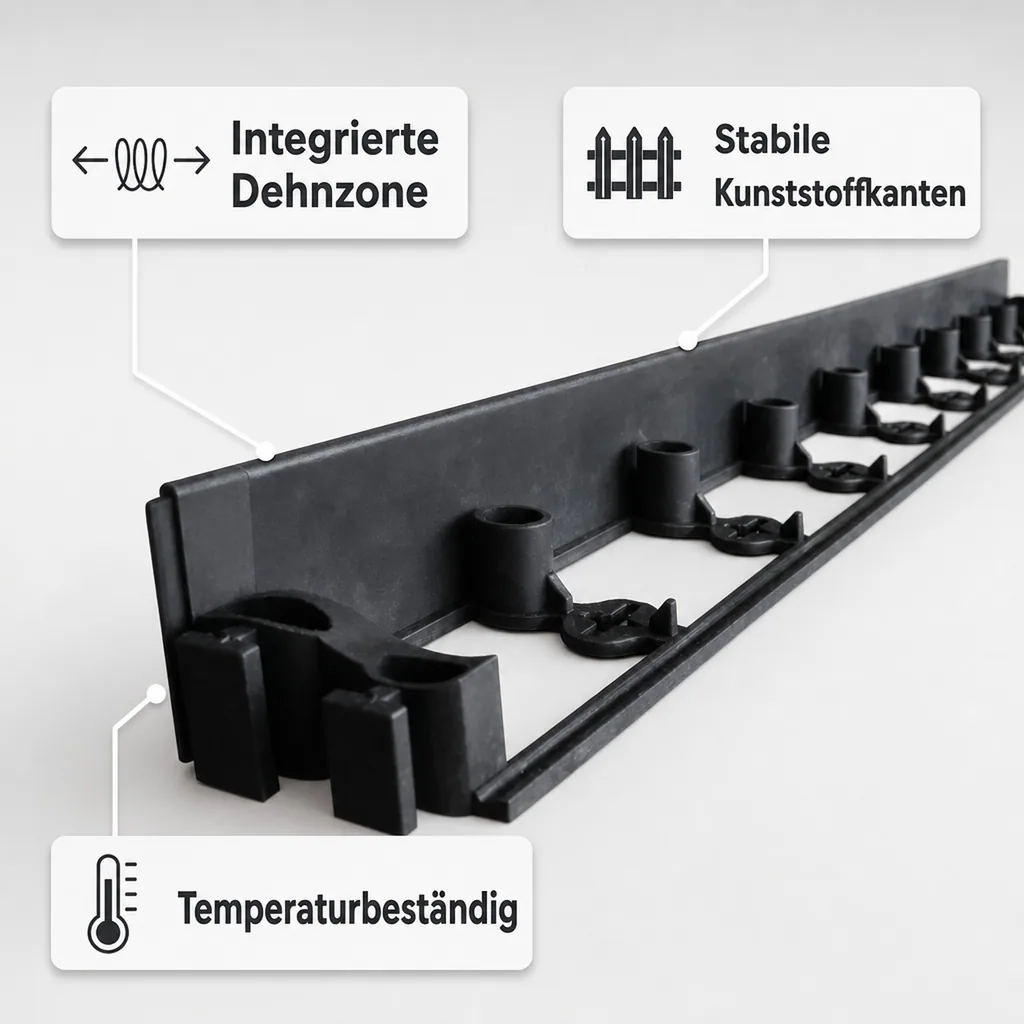 20er Set Rasenkante aus Kunststoff 20m | Beeteinfassung | Beetumrandung | Beetbegrenzungen | Palisaden Kunststoff