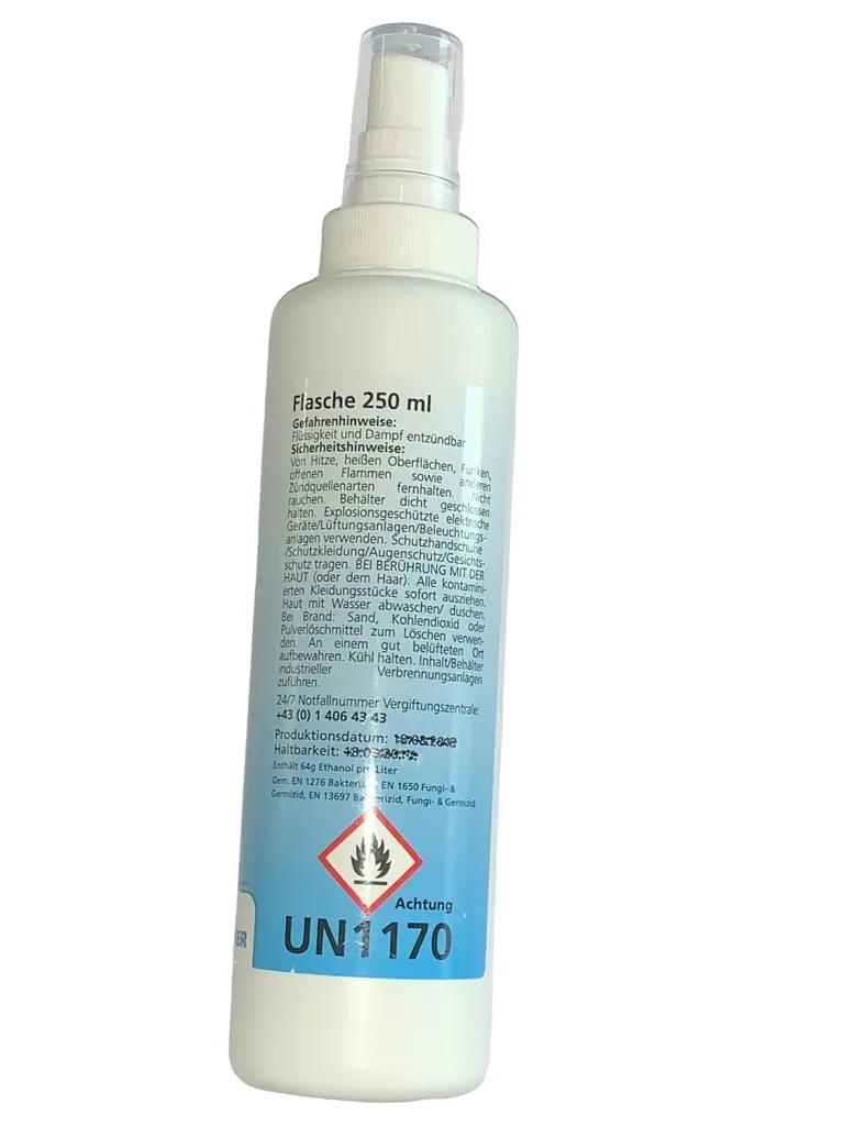 Desinfektionsmittel, Desinfektionsspray - TM 70, 250 ml Sprühflasche