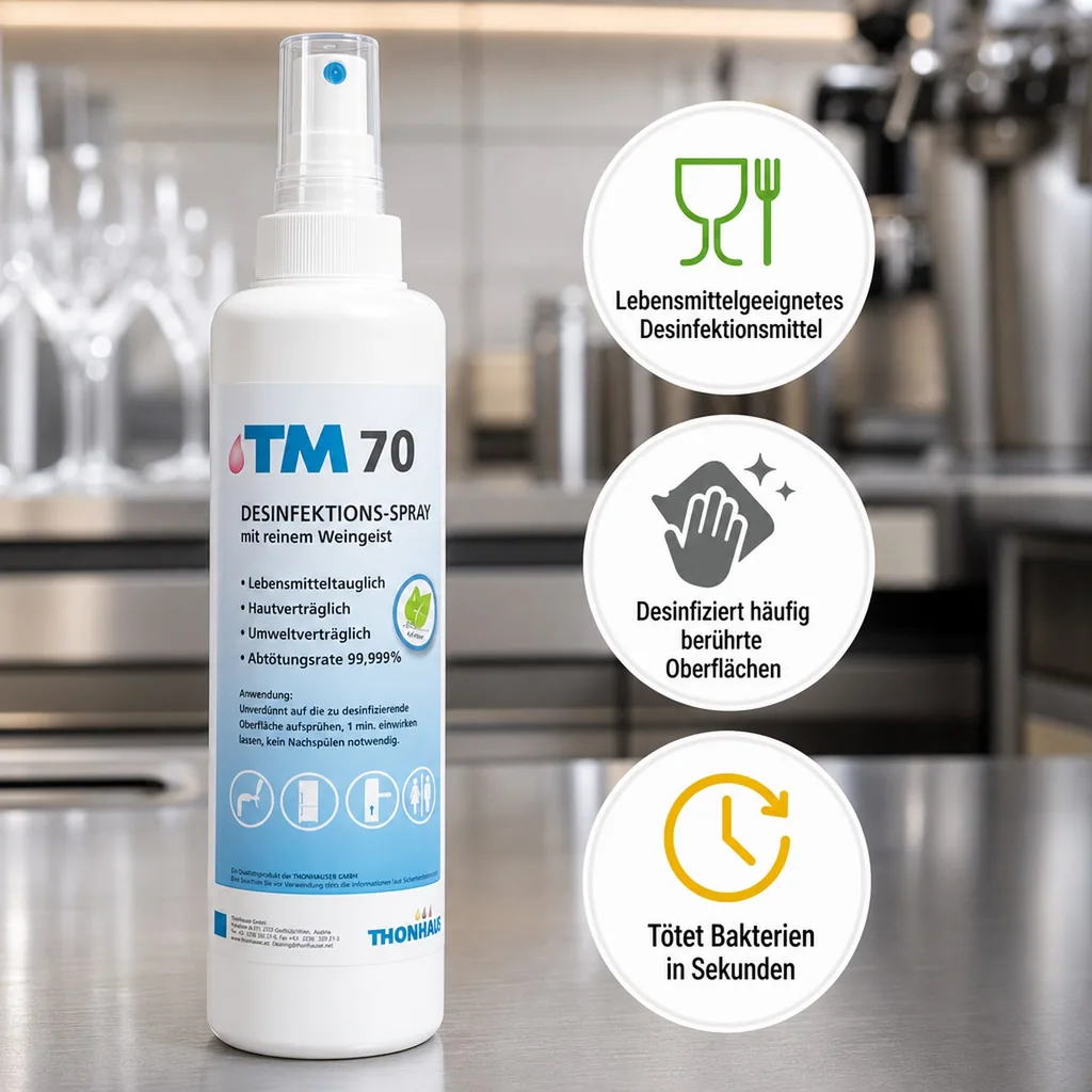 Desinfektionsmittel, Desinfektionsspray - TM 70, 250 ml Sprühflasche