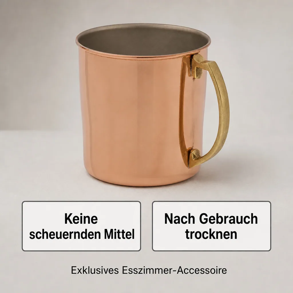 Bierkrug, Bierseidel - 1 L, Kupfer-Zinn, Handgefertigt