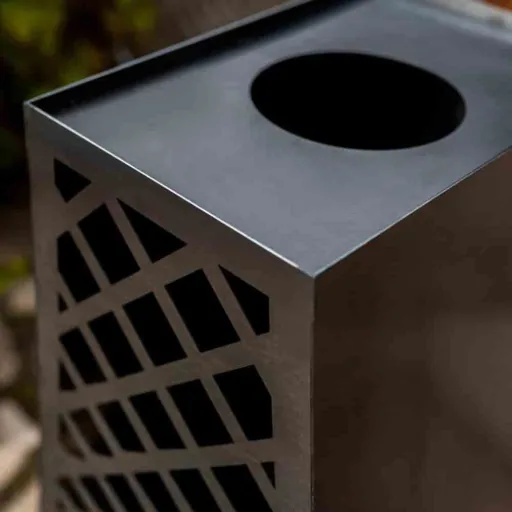 Gartenkamin, Terrassenofen, Feuerstelle Garten, Naturstahl, 20kg