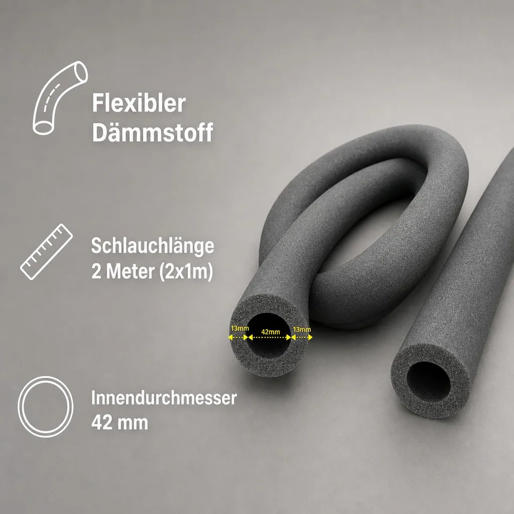 CLIMAFLEX® 2m Isolierschlauch Ø 42 mm x 13 mm Dämmung
