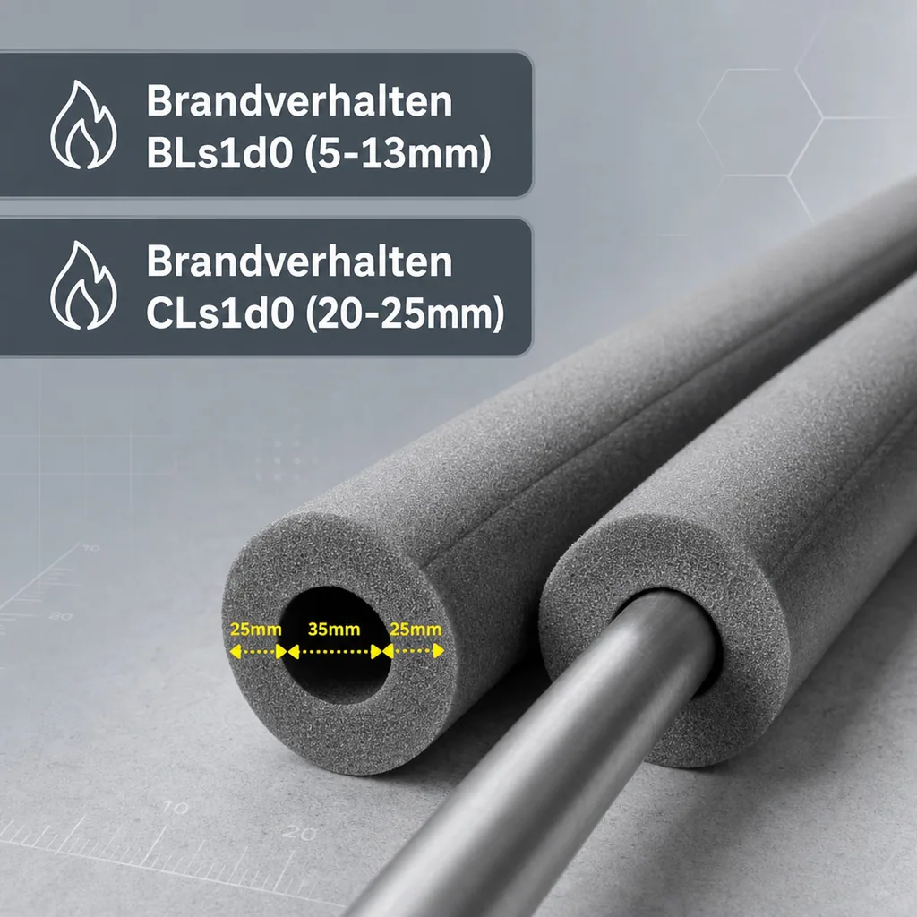 CLIMAFLEX® 2m Isolierschlauch Ø 35 mm x 25 mm Dämmung 50% GEG