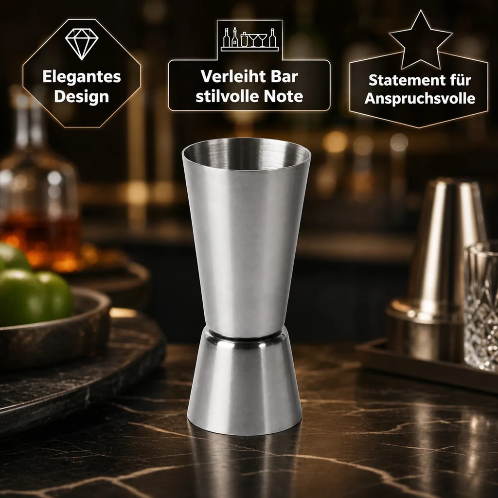 Jigger, Cocktail Messbecher - Edelstahl 30/50 ml