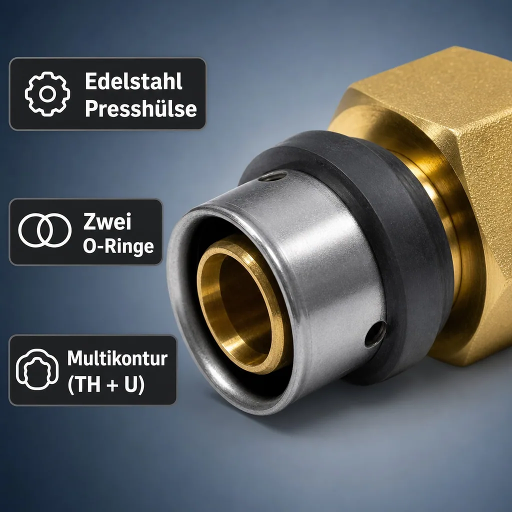 Pressfitting Übergangverschraubung 26 x 3 - 1 1/2" IG