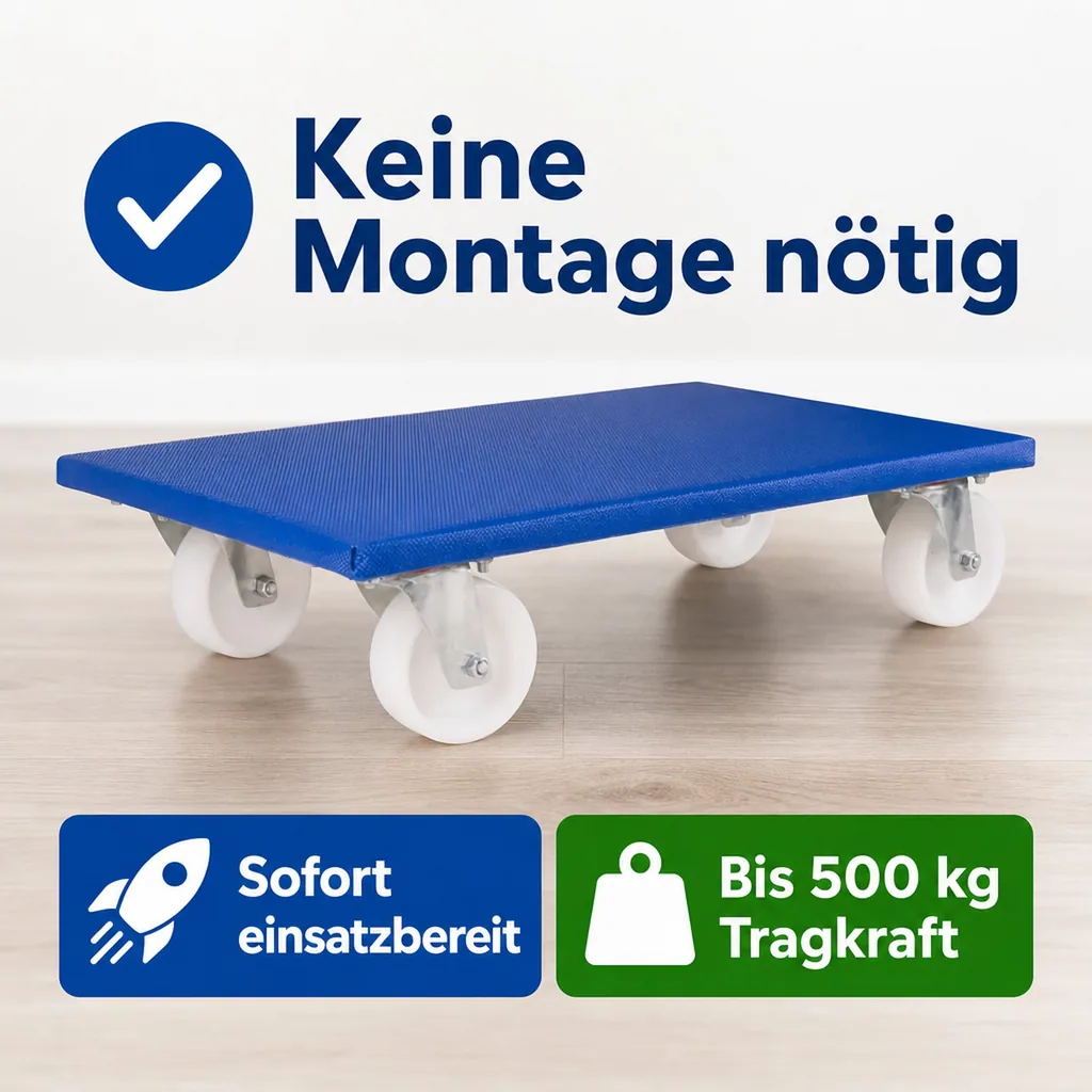 Möbelroller 500 kg, Schwerlast, Transportroller Möbel