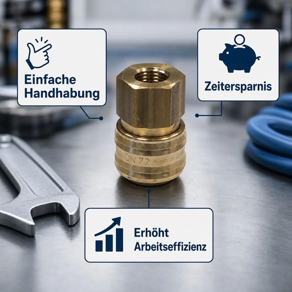 Druckluftkupplung, Schnellkupplung Druckluft, 1/4 Zoll