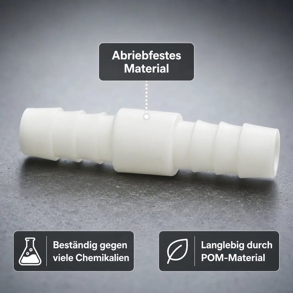 Schlauchverbinder 5mm, Kunststoff Tülle, Schlauchverbindung