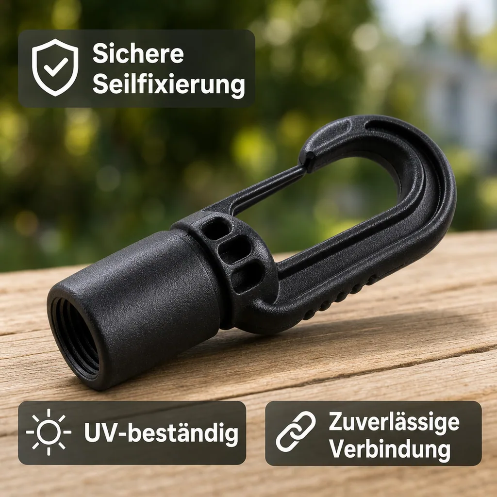 Expanderseil Haken, 10er Set Autolock, Gummiseil 6-8 mm
