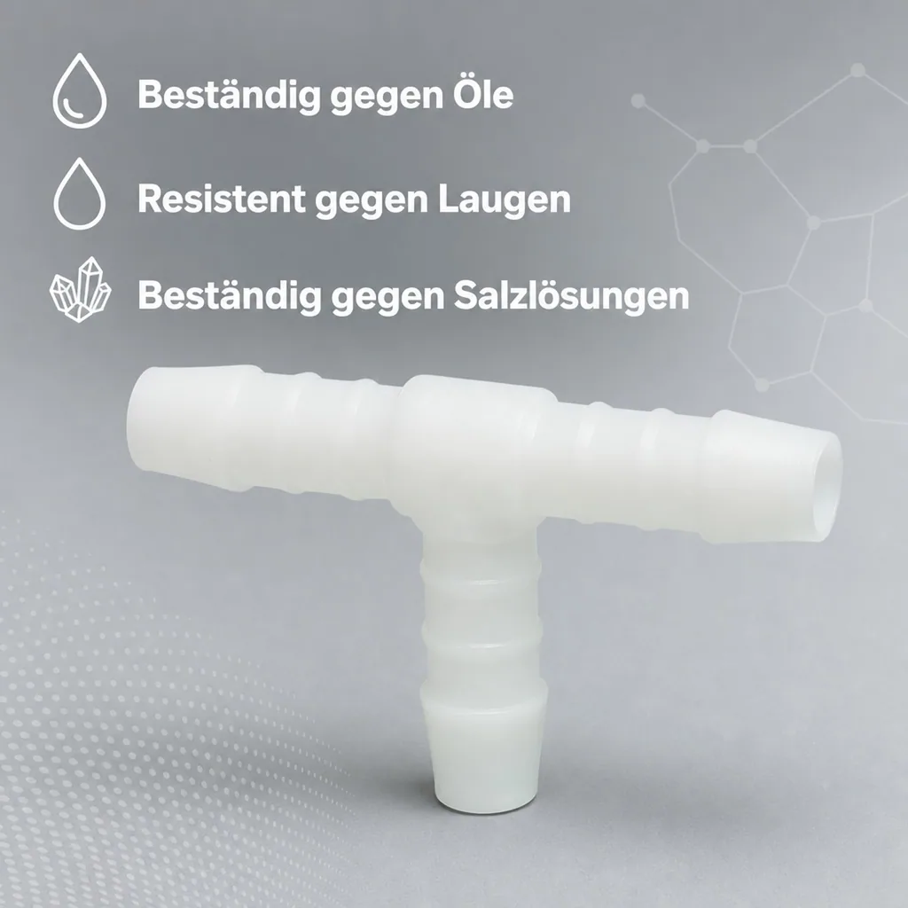 Schlauchverbinder 4mm, T-Stück, Kunststoff, Schlauchkupplung
