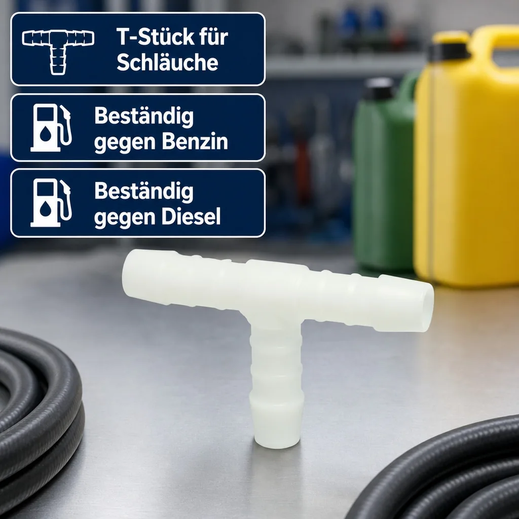 Schlauchverbinder Kunststoff T-Stück 8 mm