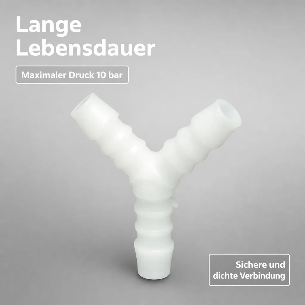 Schlauchverbinder 6mm, Y-Stück, Kunststoff, Schlauchkupplung