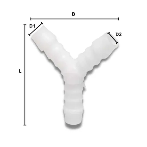 Schlauchverbinder 8mm, Y-Stück Kunststoff, Schlauchverteiler