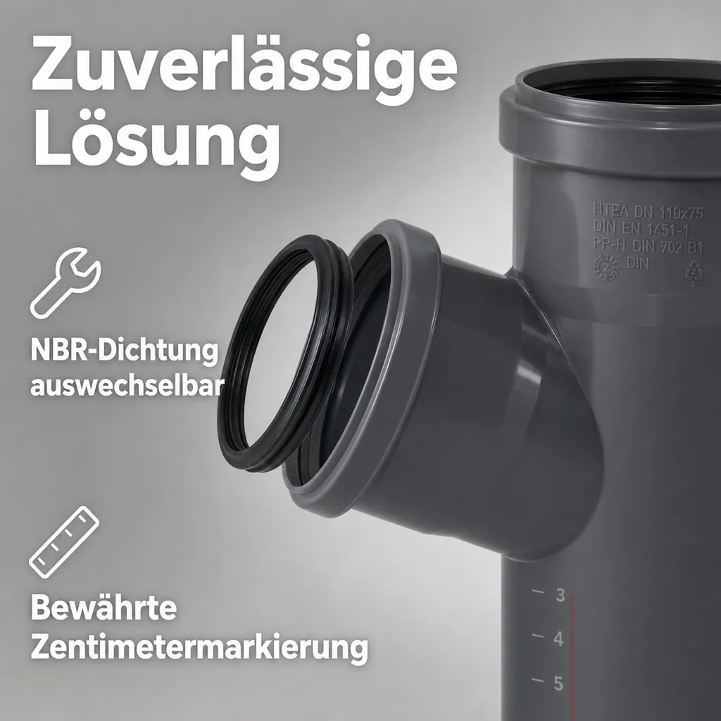 HT Abzweig 110, Abwasserrohr, Rohrabzweig 67 Grad