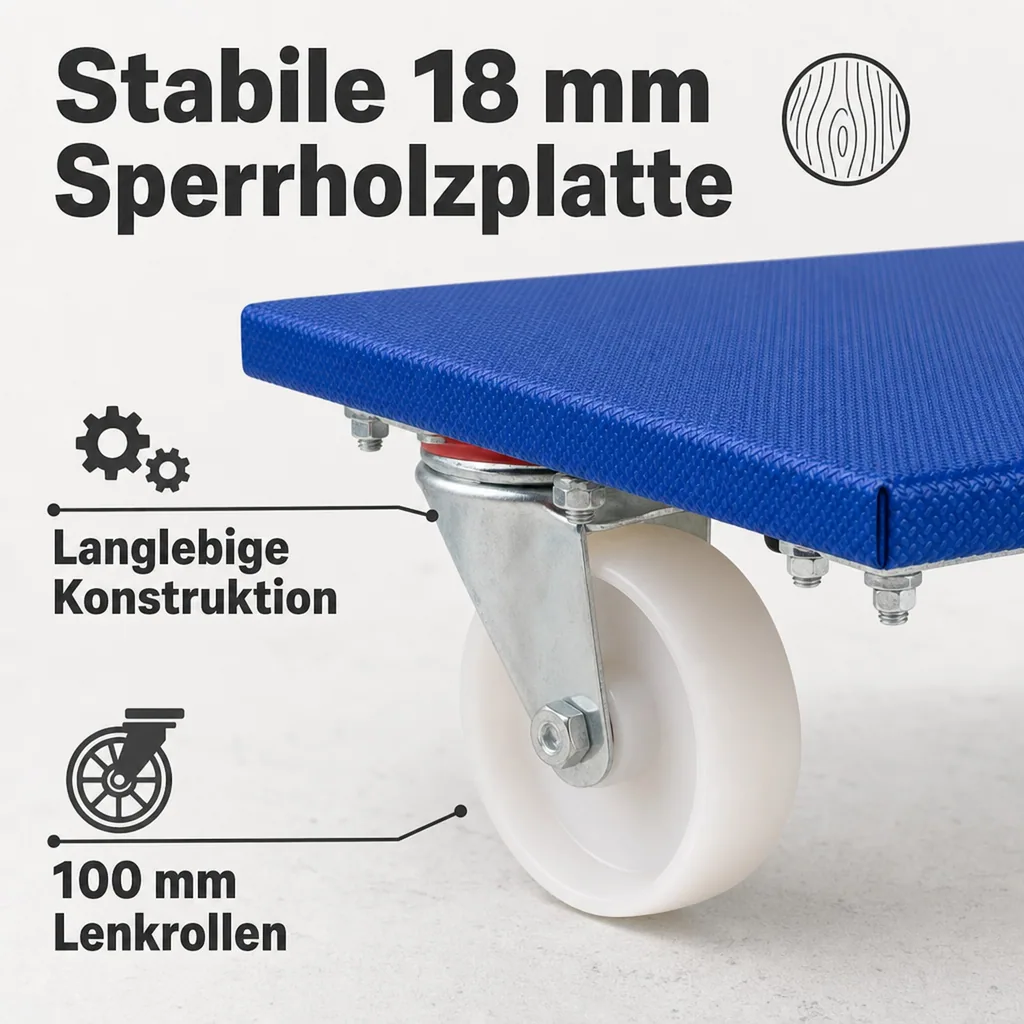 Möbelroller 500kg, Transportroller, Schwerlast, Lenkrollen