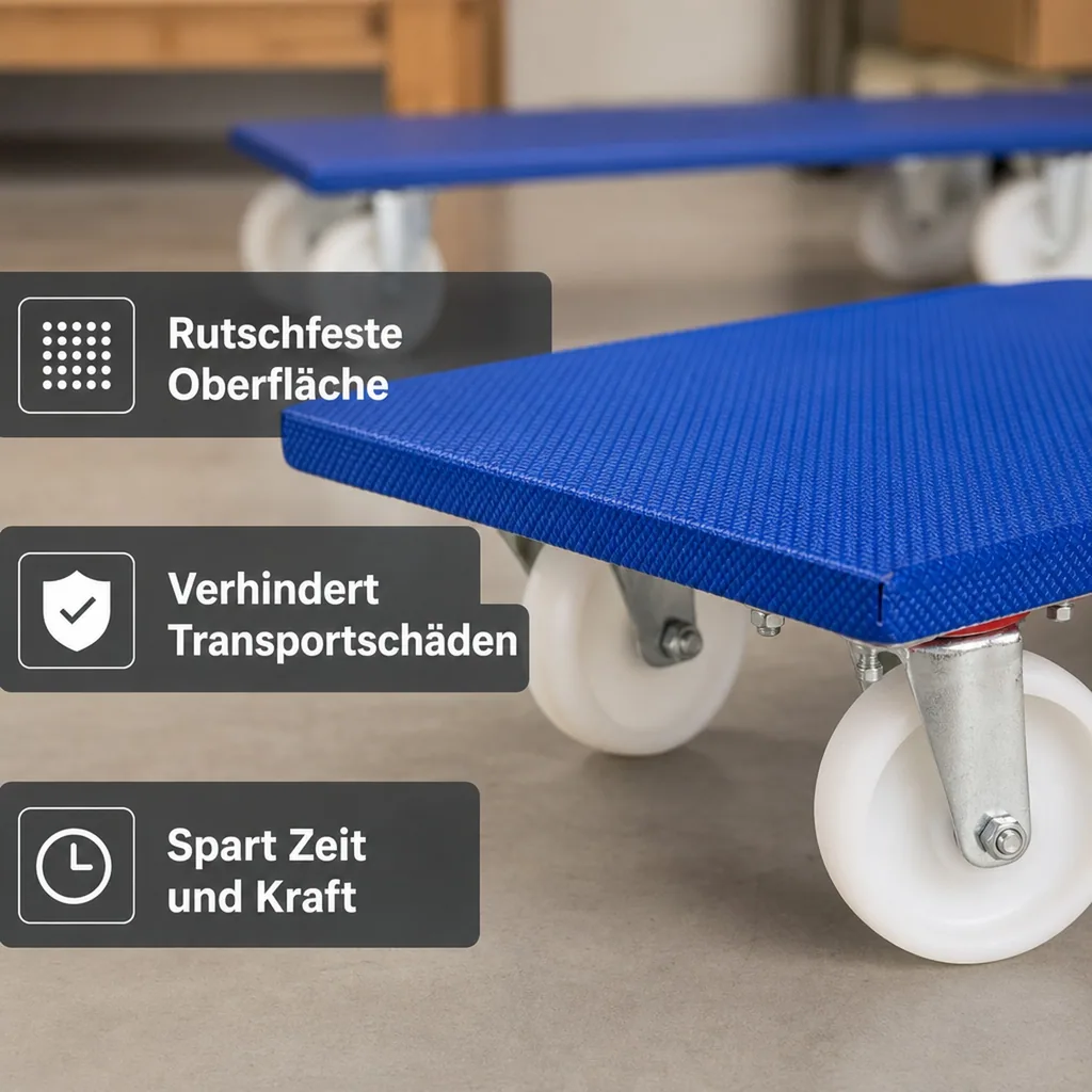 Möbelroller 500kg, Transportroller, Schwerlast, Lenkrollen