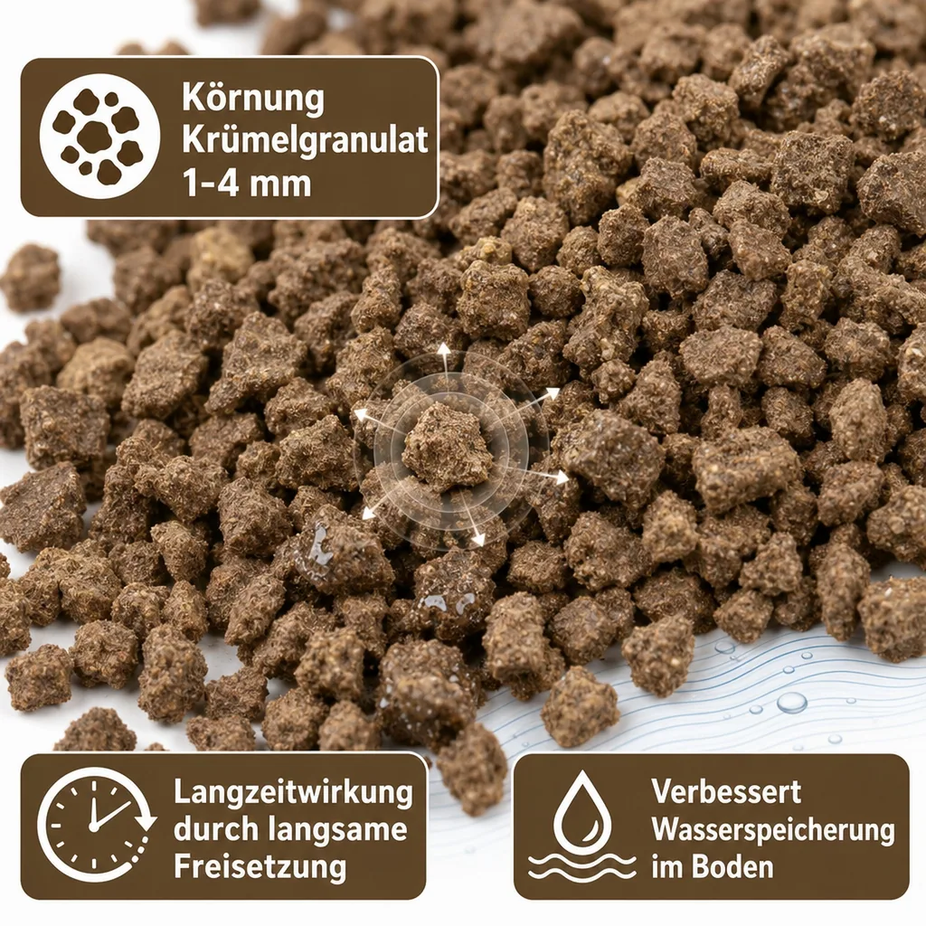 Bio Rasendünger 20kg, Organisch, NPK 9+3+6, für ca. 400m²