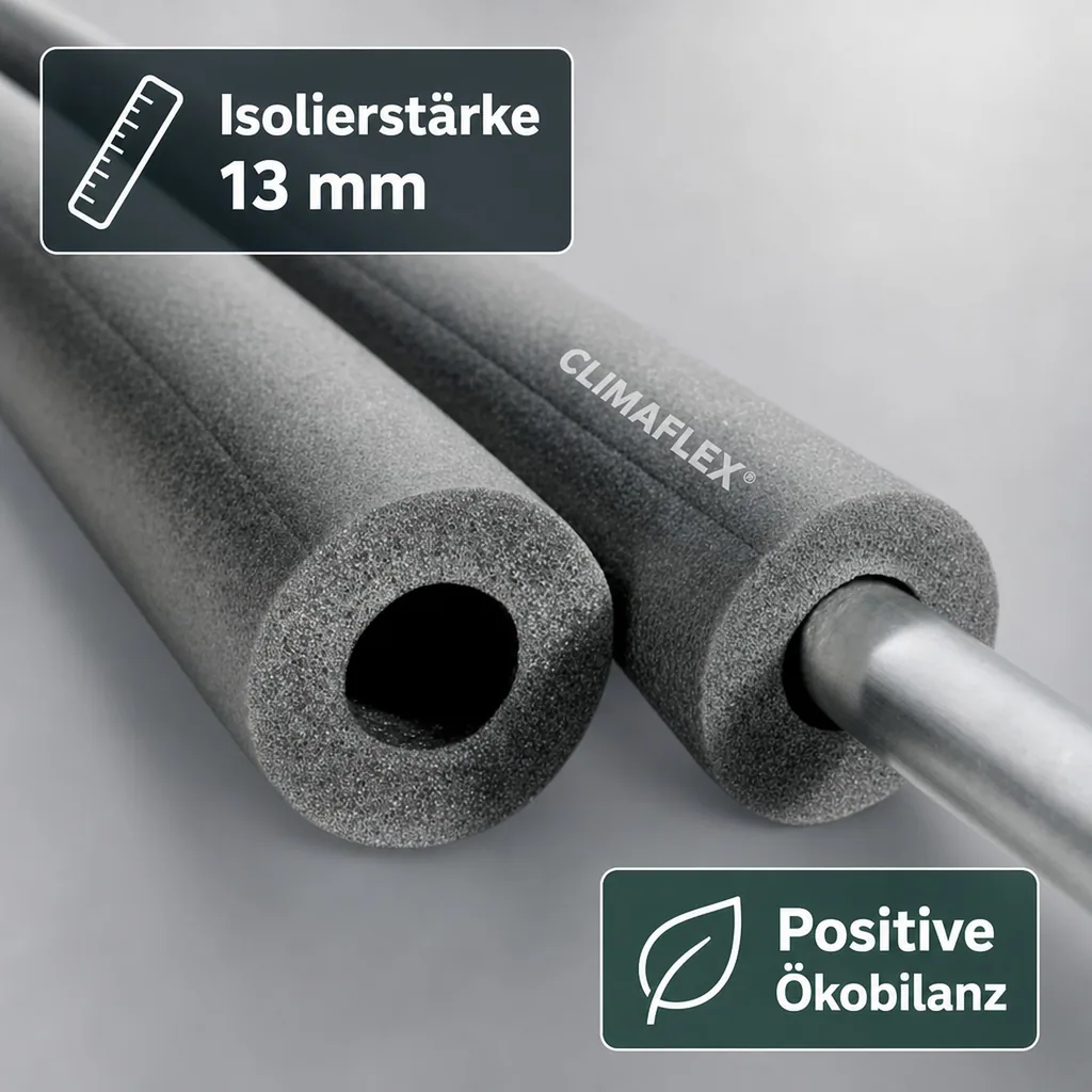 CLIMAFLEX® 2m Isolierschlauch Ø 22 mm x 13 mm Dämmung 50% GEG