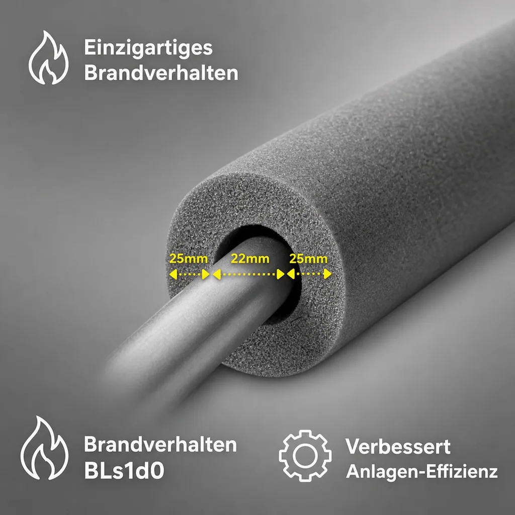 CLIMAFLEX® 2m Isolierschlauch Ø 22 mm x 25 mm Dämmung 100% GEG
