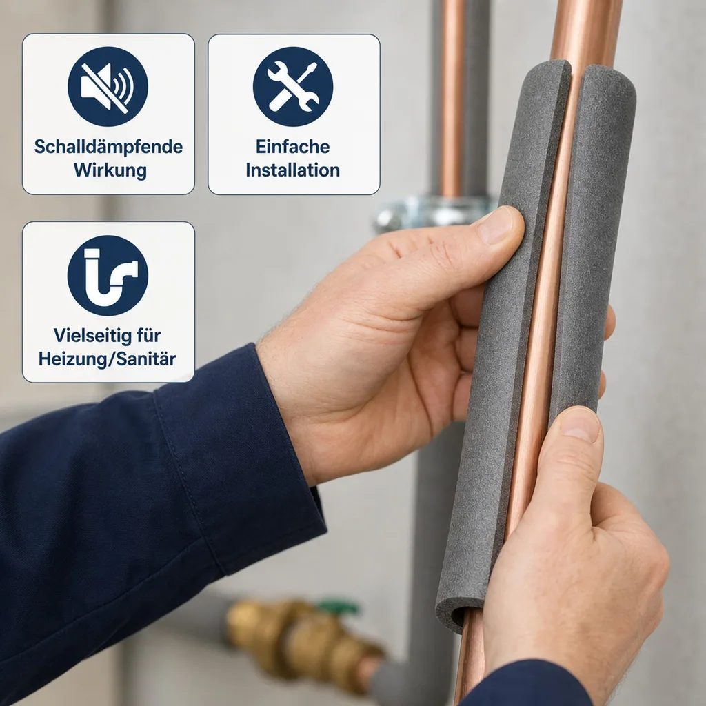 Isolierschlauch 2m, Ø 18 mm x 25 mm, Dämmung, GEG konform