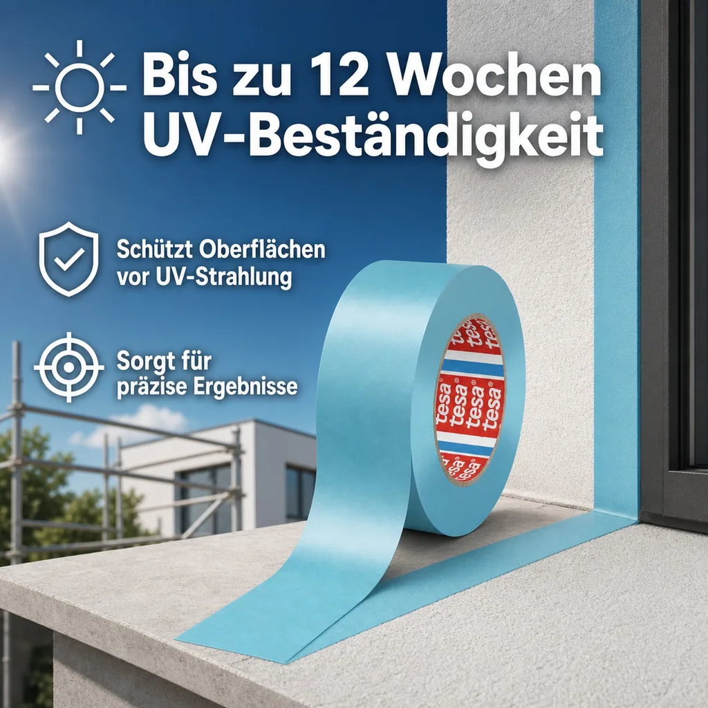 UV beständiges Klebeband, Fassadenband, Acrylat, 50mm x 50m