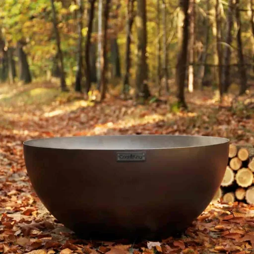 Feuerschale Garten, Premium Stahl Feuerschale tief „DALLAS“ 85 cm