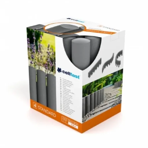 Gartenpallisade, Beeteinfassung Grafitgrau, Rasenkante Kunststoff, 2,30m